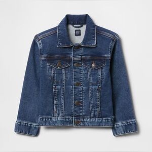 GAP Denim Sweatshirt Icon Denim Jacket - Size 5 Kids – Medium Indigo Wash